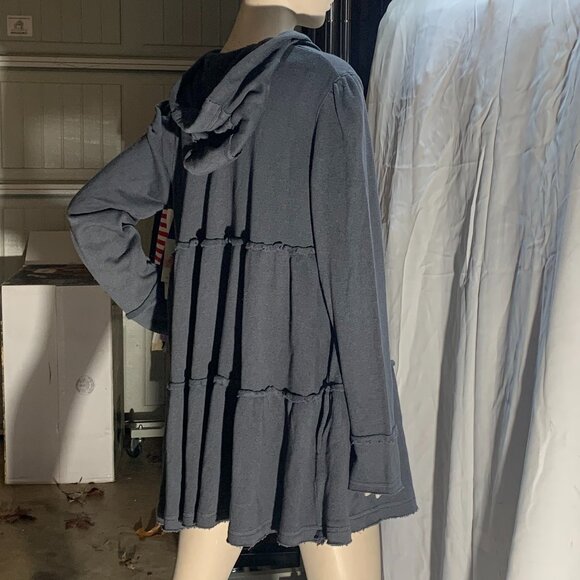 Free People Raw-Edge Zip-Front Hoodie NWT - Picture 10 of 16